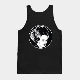 BRIDE OF FRANKENSTEIN (Circle Black and White) Tank Top